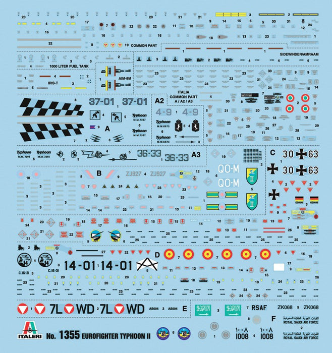 Italeri 1355 1:72 EF 2000 Typhoon single seater