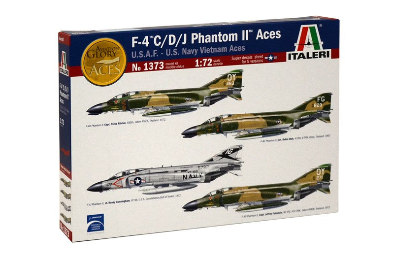 Italeri 1373 1:72 F-4 C/D/J PHANTOM II ACES USAF-US Navy Vietnam ACES