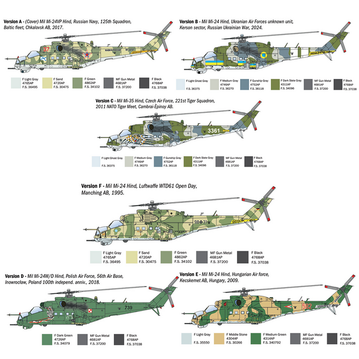 Italeri 1432 1:72 Mil Mi-24/Mi-35 Hind (Russian Attack Helicopter)