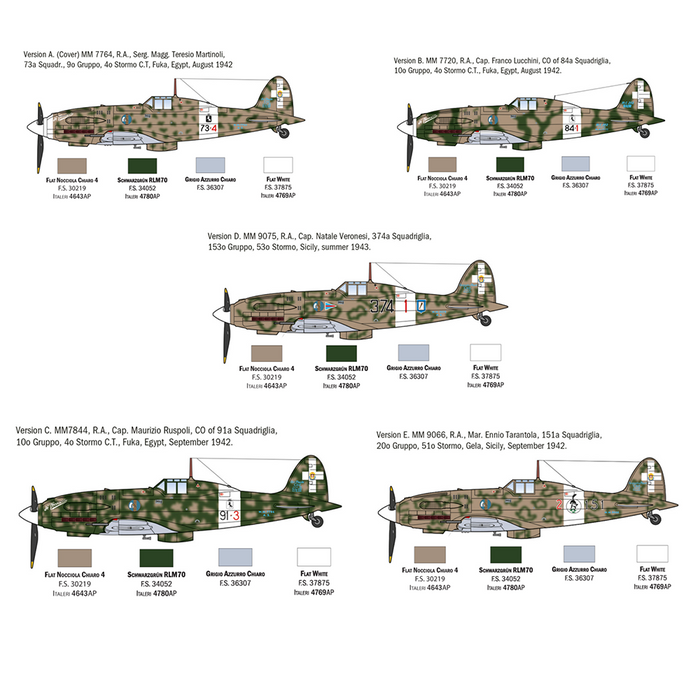 Italeri 1481 1:72 MC.202 Folgore Aces