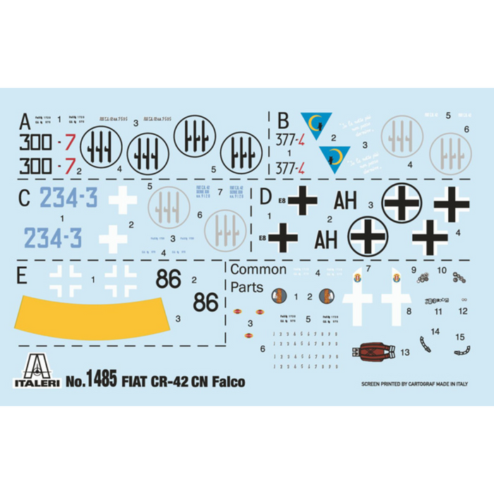Italeri 1485 1:72 FIAT CR.42 CN "Falco" Night Fighter