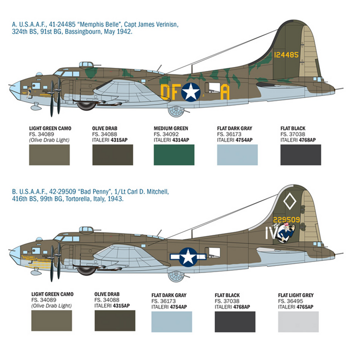 Italeri 1487 1:72 B-17F FlyIng Fortress