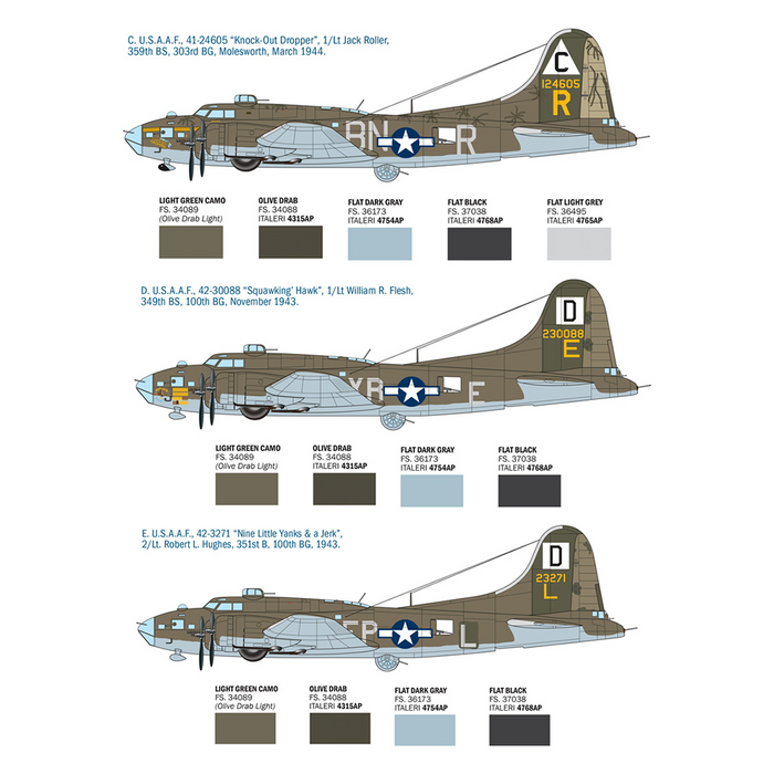Italeri 1487 1:72 B-17F FlyIng Fortress
