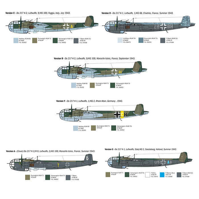Italeri 1488 1:72 DO 217 K-1/K-2 with FRITZ X