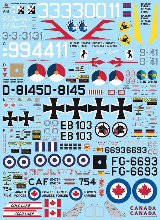 Italeri 2514 1:32 F-104 STARFIGHTER G/S - Upgraded Edition RF version