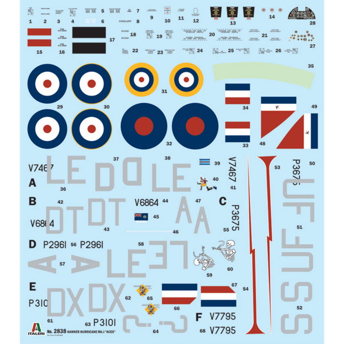 Italeri 2838 1:48 Hurricane Mk.l aces