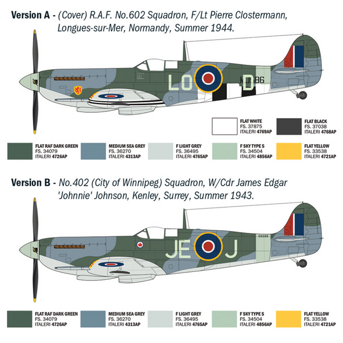 Italeri 2843 1:48 Spitfire Mk. IX Aces
