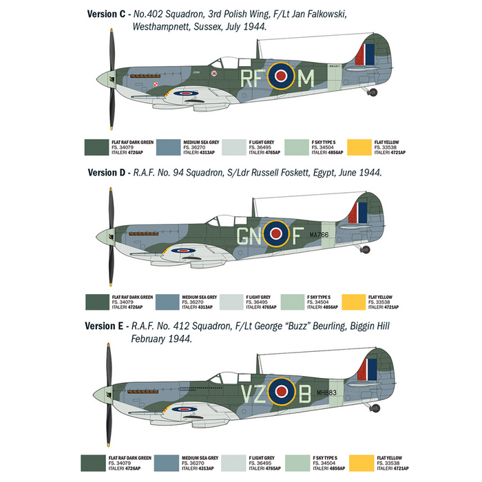Italeri 2843 1:48 Spitfire Mk. IX Aces