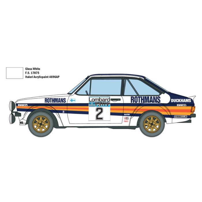 Italeri 3650 1:24 Ford Escort RS 1800 Mk.II Lombard RAC Rally
