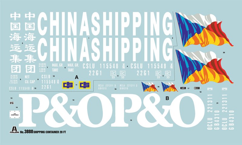 Italeri 3888 1:24 20 Foot Container