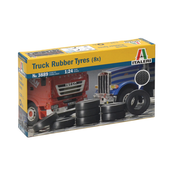 Italeri 3889 1:24 Truck Rubber Tyres (8 Pieces)