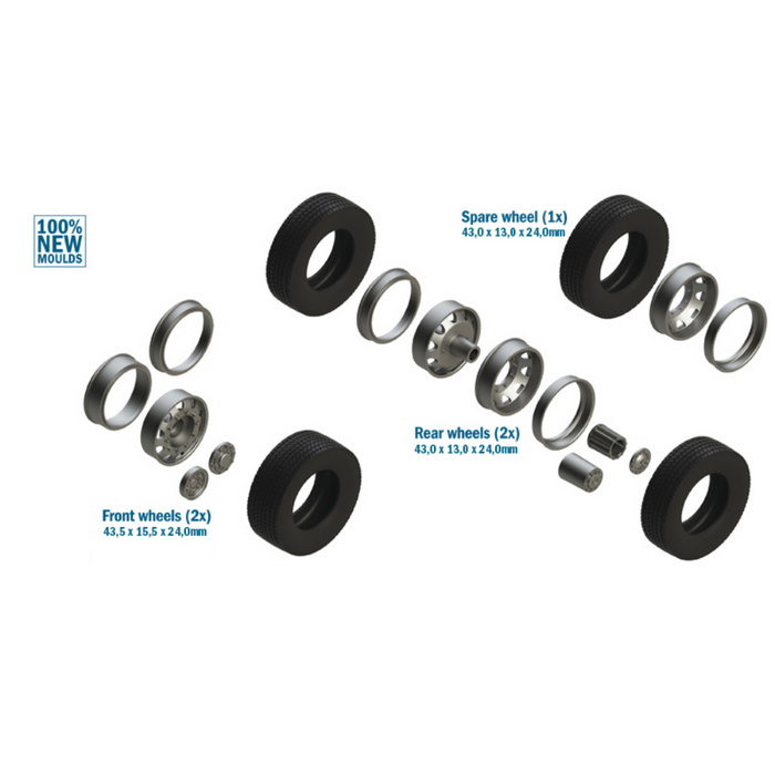 Italeri 3909 1:24 European Truck Tires & Rims