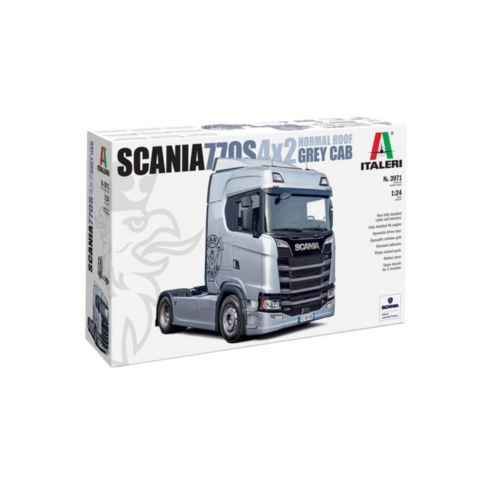 Italeri 3971 1:24 Scania 770S 4x2 Normal Roof "Grey Cab"
