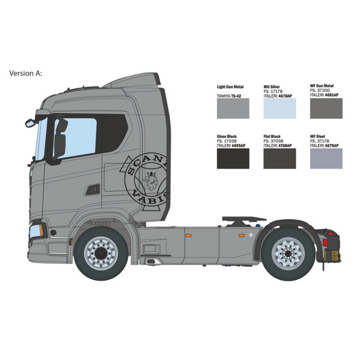 Italeri 3971 1:24 Scania 770S 4x2 Normal Roof "Grey Cab"