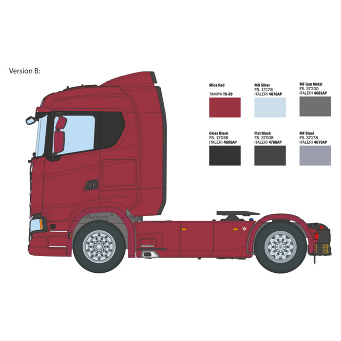 Italeri 3971 1:24 Scania 770S 4x2 Normal Roof "Grey Cab"