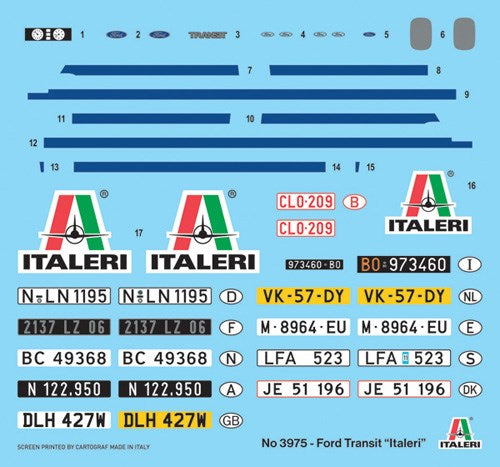 Italeri 3975 1:24 Ford Transit Van "ITALERI"
