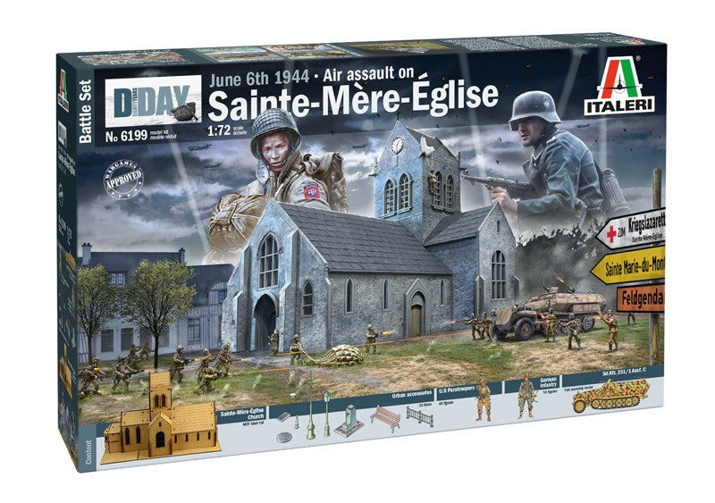 Italeri 6199 1:72 Battle of Normandy - Sainte-Mère-Eglise 6 June 1944 Battle Set