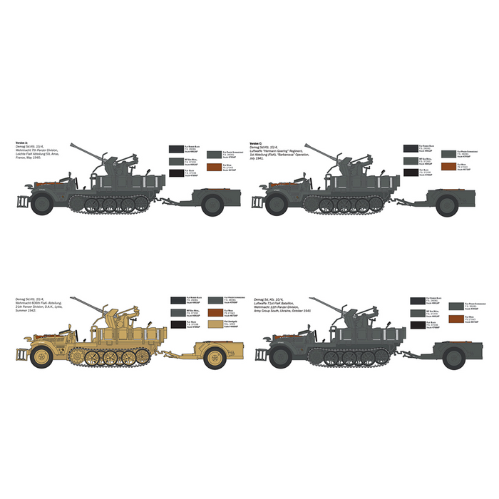 Italeri 6395 1:35 SD.KFZ.10/4 with FLAK 30 and crew
