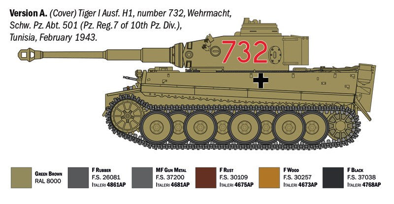 Italeri 6767 1:35 Pz. Kpfw VI Tiger I Ausf. H (tp)