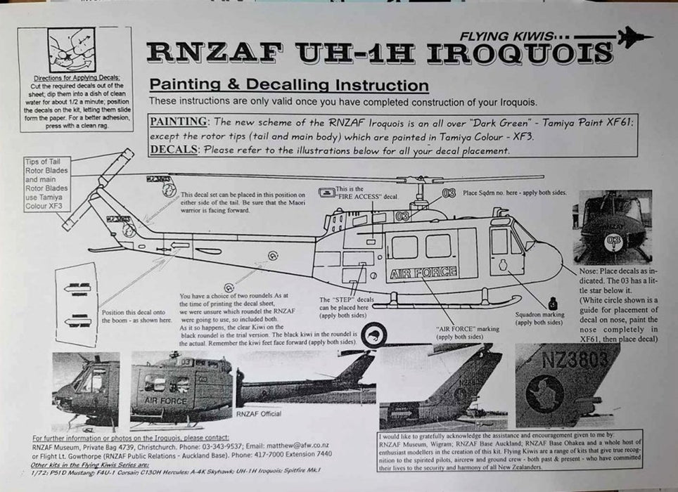 Italeri 849NZ 1:48 RNZAF Iroquois UH-1D