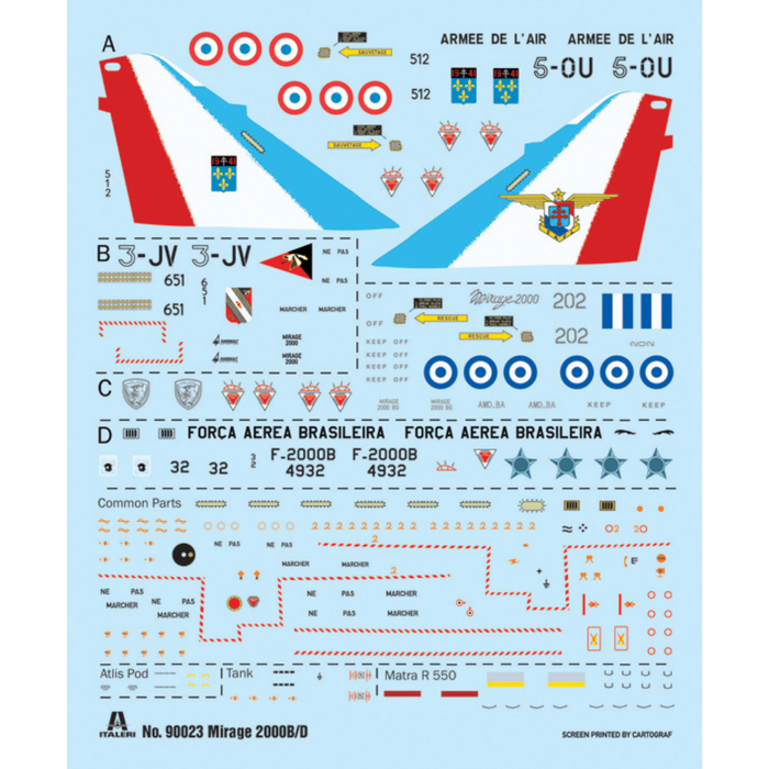 Italeri 90023 1:72 Mirage 2000 B/D
