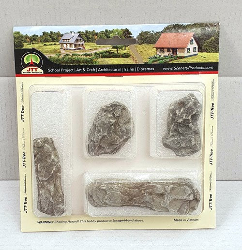 JTT 95351 Pre-painted Surface Rocks 4pk