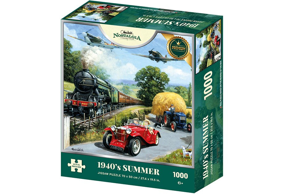 Kidicraft K33008 Nostalgia 1000pc Jigsaw Puzzle - 1940's Summer