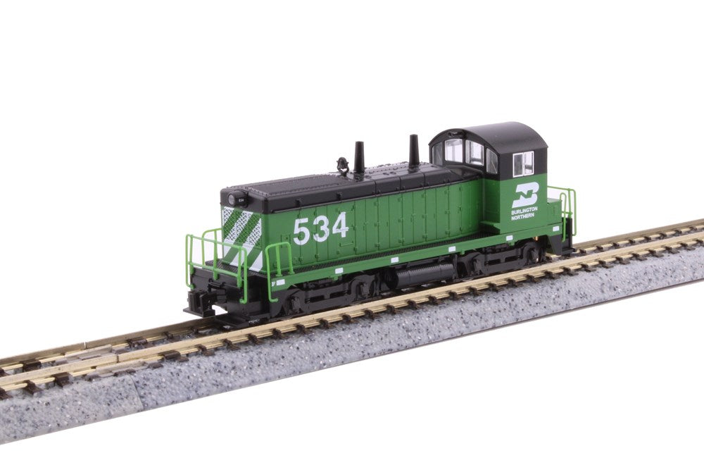 Kato USA 176-4377DCC N EMD NW2 - DCC -- Burlington Northern #534 (Cascade Green, black, white)