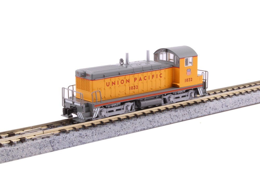 Kato USA 176-4379DCC N EMD NW2 - DCC -- Union Pacific #1032 (Armour Yellow, gray, red, silver)
