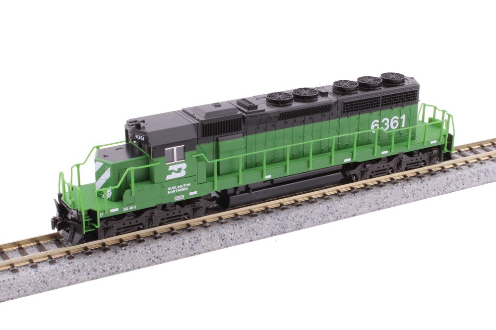 Kato USA 176-4823 N EMD SD40-2 Early Production - Burlington Northern #6361 (Cascade Green, black, white)
