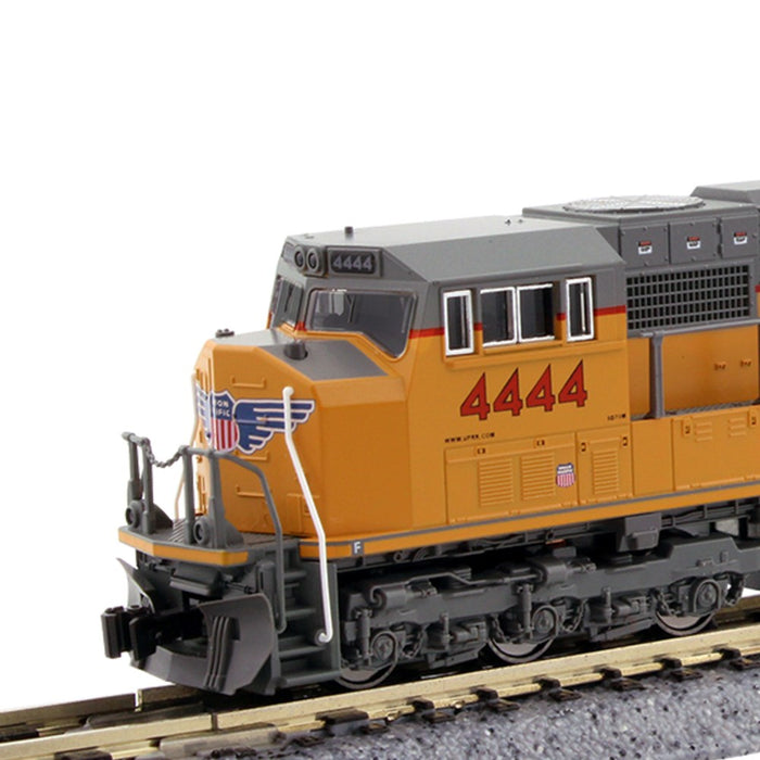 Kato USA 176-7618 N EMD SD70M with Flat Radiators - Standard DC -- Union Pacific #4444 (Armour Yellow, gray, red, yellow Frame Stripe)
