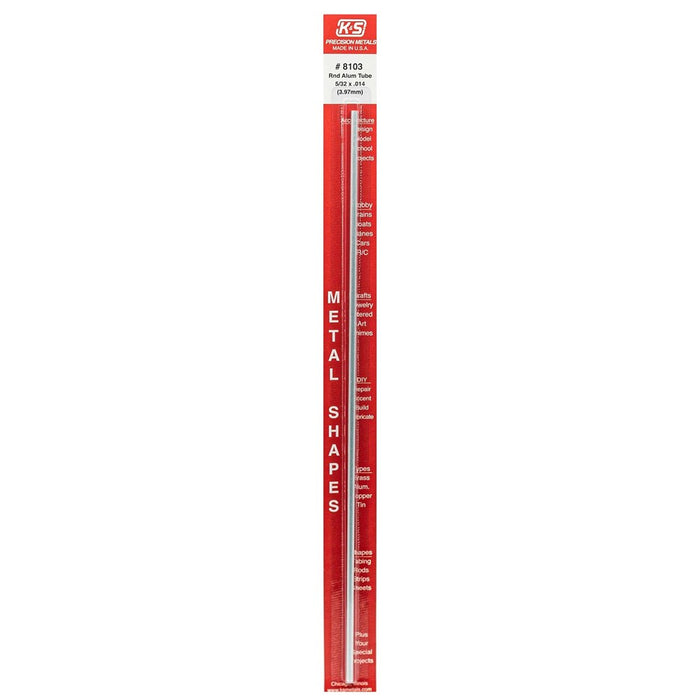 K&S 8103 Aluminium Tube 5/32 x 0.014 - 12" Length