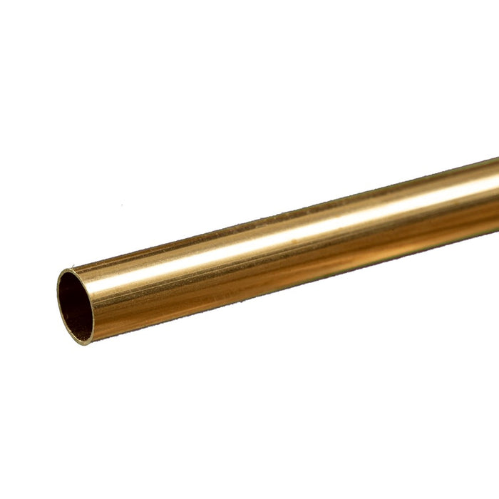 K&S 8134 Brass Round Tube 11/32 x 0.014 - 12" Length