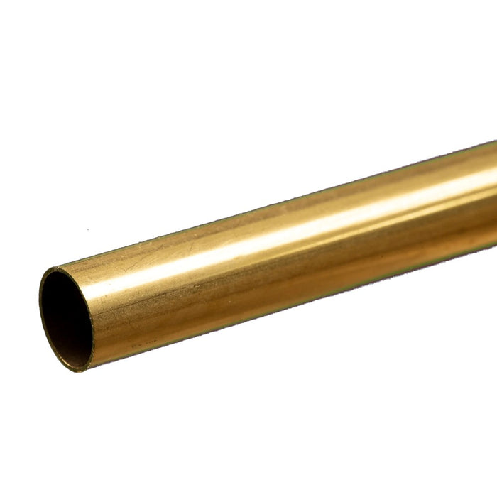 K&S 8135 Brass Round Tube 3/8 x 0.014 - 12" Length