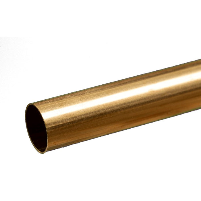 K&S 8139 Brass Round Tube 1/2 x 0.014 - 12" Length