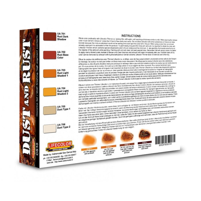Lifecolor CS10 Dust and Rust Set (6 pk - 22ml)
