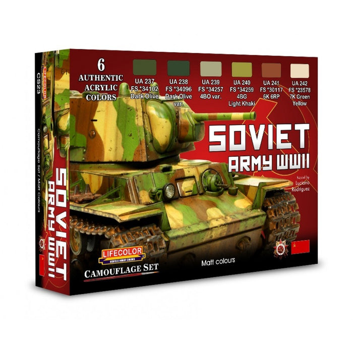 Lifecolor CS23 Soviet Army WWII Tanks Set (6 pk - 22ml)