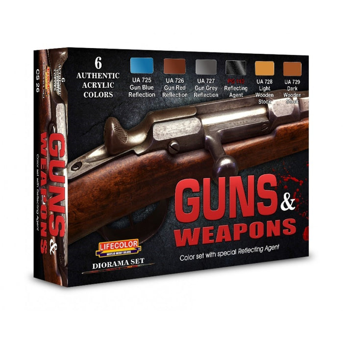 Lifecolor CS26 Guns & Weapons Set (6 pk - 22ml)
