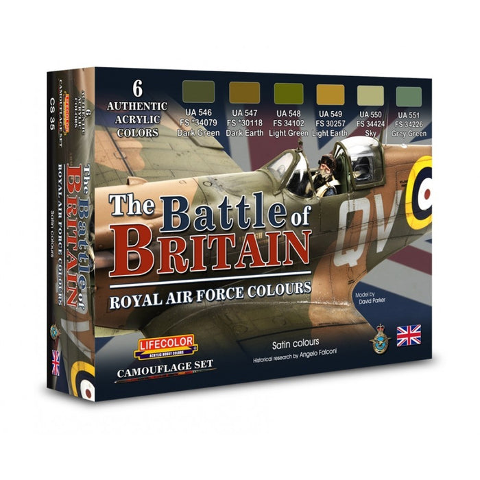 Lifecolor CS35 'The Battle of Britain' Royal Air Force Set (6 pk - 22ml)