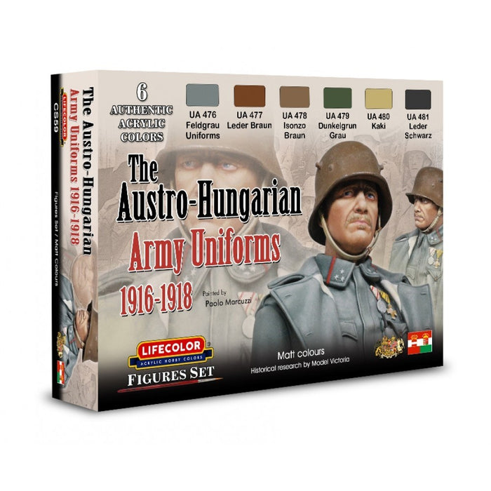 Lifecolor CS59 The Austro-Hungarian Army Uniforms Set (6 pk - 22ml)