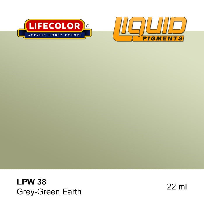 Lifecolor LPW38 Liquid Pigments - Grey-Green Earth (22ml)