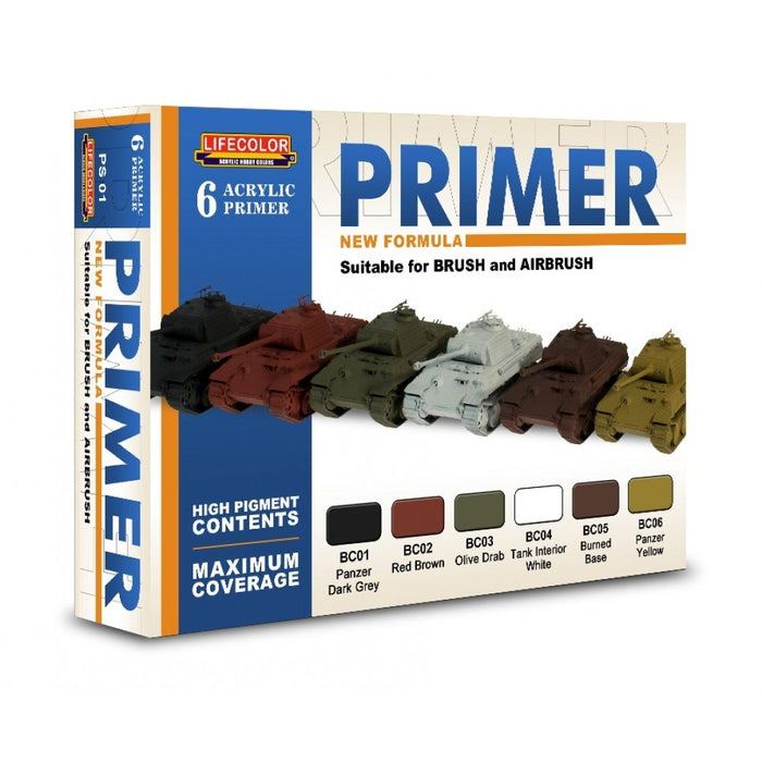 Lifecolor PS01 Coloured Primer Set - New Formula