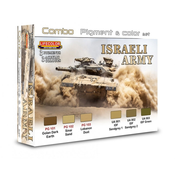 Lifecolor SPG01 Israeli Army Pigments and Colours Combo Set (6 x 22ml)