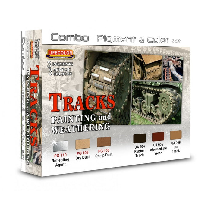 Lifecolor SPG02 Tracks: Painting and Weathering Combo Set (6 pk - 22ml)