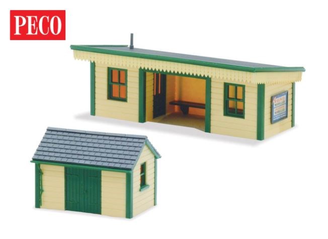 Peco LK-16 OO Timber Station Platform Shelter & Hut