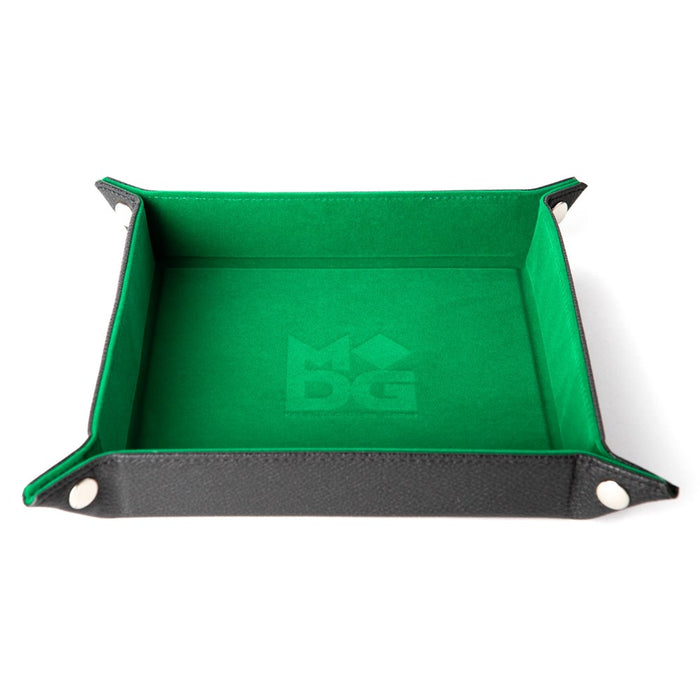 MDG Velvet Folding Dice Tray - Green (10"x10")
