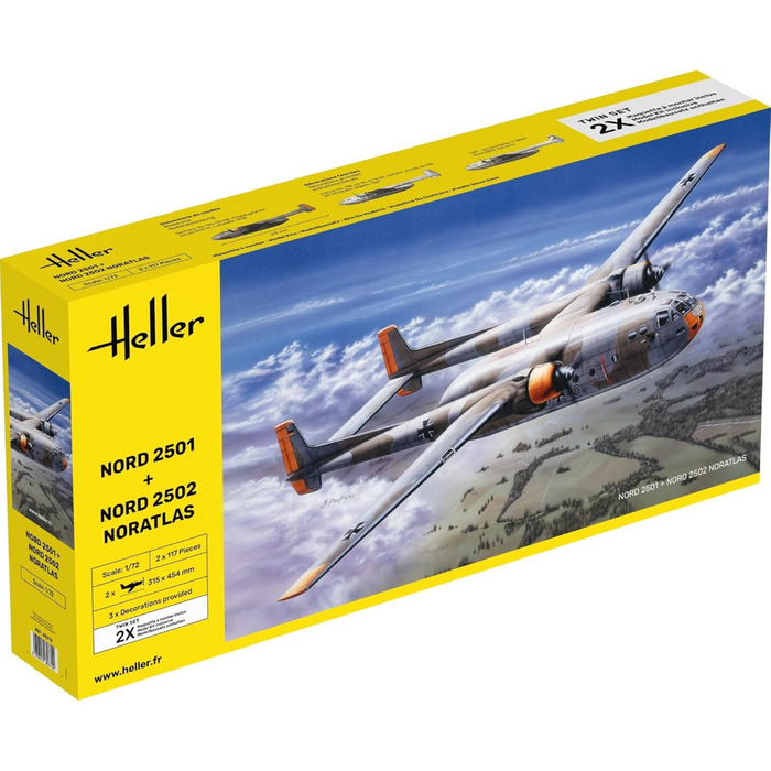 Heller 85374 1:72 NORD 2501 + NORD 2502 "Noratlas" Twinset (Dented Box)