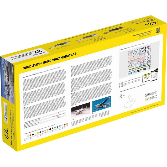 Heller 85374 1:72 NORD 2501 + NORD 2502 "Noratlas" Twinset (Dented Box)