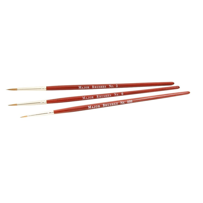 Model Maker MM004 Three Paint Brushes (Sizes 000, 0 & 2)