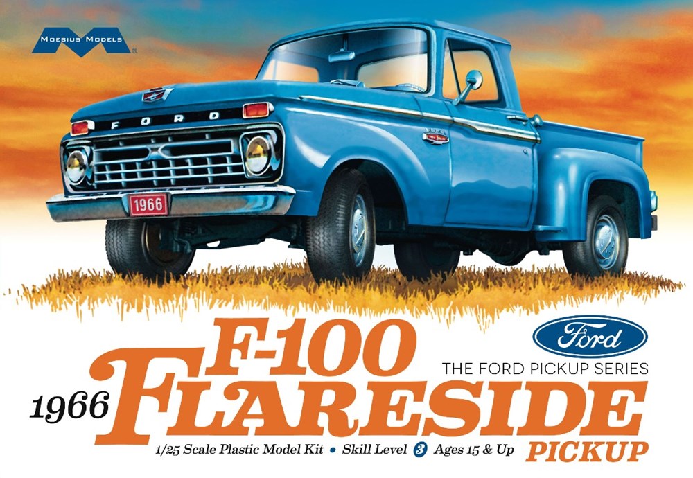 Moebius Models 1232 1:25 1966 Ford F-100 Flareside Pickup